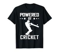 Cricket Player Powered By Cricket Batsman Cricketing Cricket T-Shirt