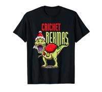 Cricket Rexmas TRex Dinosaur Christmas Holiday - Cricket Value Graphic T-Shirt, Men, Black, S