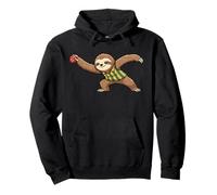 Cricket Sloth Bowler Cute Lazy Sports Humor Pullover Hoodie