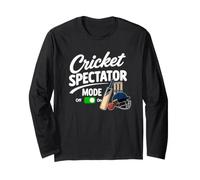 Cricket Spectator Mode ON Funny Cricket Watching Design Long Sleeve T-Shirt