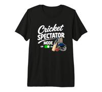 Cricket Spectator Mode ON Funny Cricket Watching Design Premium T-Shirt