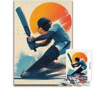 Cricket Sport Game Jigsaw Puzzles for Teenagers 1000 Brain Teaser Educational Game Memorable Heartfelt Gift Option Size 38x26cm