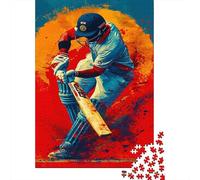 Cricket Sports 1000 Pieces Challenge Jigsaw Puzzle for Adults Cricket Impossible Puzzle Educational Games Home Decoration Puzzle Multi Colour 1000pcs (75x50cm)