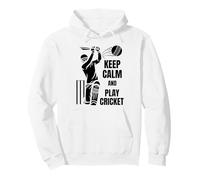 Cricket Team Batsman Silhouette Cricketer Test Match Pullover Hoodie