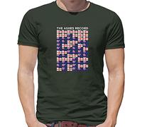 Cricket The Ashes Record - Mens T-Shirt - Army - Large Military Green