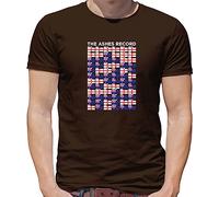 Cricket The Ashes Record - Mens T-Shirt - Chocolate - Large