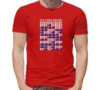 Cricket The Ashes Record - Mens T-Shirt - Red - Large
