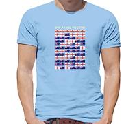 Cricket The Ashes Record - Mens T-Shirt - Sky Blue - XL