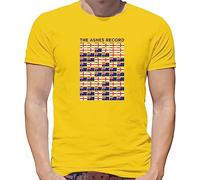 Cricket The Ashes Record - Mens T-Shirt - Yellow - Large