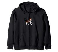 Cricket the Calico Cat Illustration Zip Hoodie