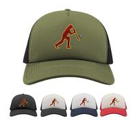 Cricket Trucker Cap - Olive/Black - Adult - Dad Brother Son Cricket Player & Fan Gift Idea - Cricketer Cap for Him - Funny Sports Cricket Gifts - Cricket Hat for Him Her - Cricket Match Support Cap