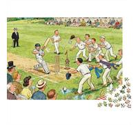 Cricket Village Match Chaos Wooden Jigsaw Puzzle Waterproof 1000 Piece Puzzles for Adults Impossible Challenging Games