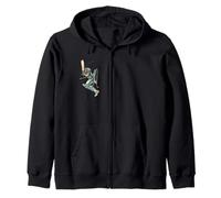 Cricket watercolor painting insect art nature meets sports Zip Hoodie