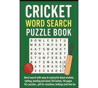 Cricket Word Search Puzzle Book: Word search with easy-to-read print about wickets, batting, bowling and more | 6x9 inches, 110 pages | 50+ puzzles… gift for vacations, holidays and free time