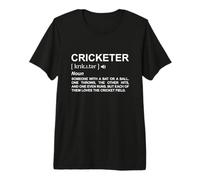 Cricketer Meaning Cricket Player Gentleman's Game Premium T-Shirt