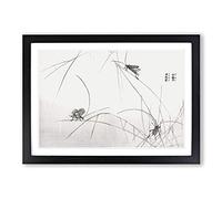 Crickets by Morimoto Toko Framed Print | A2 Black Framed Wall Art | Ready to Hang | Modern Nature Picture | Living Room Bedroom Lounge Office