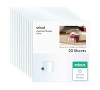 Cricut Acetate Sheets 30.5cm x 30.5cm, Clear Transparent Sheets for Card Overlays, Gift Wraps and Much More - Pack of 20