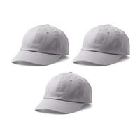 Cricut Baseball Cap Blank | 3-Pack | for use Hat Press. Compatible with Iron-On (HTV) & Infusible Ink Materials, Grey, 3 Pack