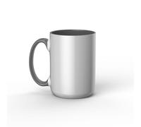 Cricut Beveled Ceramic Blank Mug | Grey | 425ml (15oz) | 1 x Infusible Ink Sublimation Mug | for use Mug Press Infusible Ink