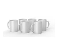 Cricut Blank Mugs | White | 425ml (15oz) | 6 x Infusible Ink Sublimation Mugs | for use Mug Press Infusible Ink, 2008944