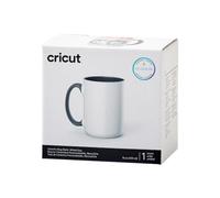 Cricut Ceramic Mug, Grey, Beveled Coffee Cup Set, 425ml, Ideal for Gifting & DIY Projects, Microwave and Dishwasher Safe, Compatible Mug Press™ and Infusible Ink™ - 1 Mug