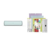 Cricut Essentials Bundle: Die Cut Machine with Vinyl, Black or White or Red, 12" x 12"