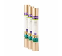 Cricut Everyday Iron On, Gold, 3-Pack of 2ft Rolls (12"x24") Heat Transfer Vinyl for Shirts, Hats, Décor & More