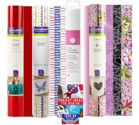 Cricut Everyday Strongbond HTV Iron On Rolls Bundle, 12x24, Red, White, Blue and Black