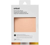 Cricut 2008716 Foil Transfer Sheets Sampler, Metallic (24 ct), 24 Pack