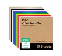 Cricut Value Iron-on - Rainbow Sampler - 12x12 in (10 Pack)
