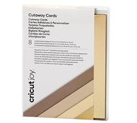 Cricut Joy Cutaway Cards | Neutrals | 10.8cm x 14cm (4.25" x 5.5") | 8-Pack | for use with Cricut Joy