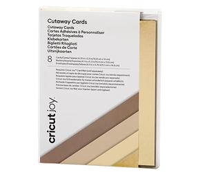 Cricut Joy Cutaway Cards | Neutrals | 10.8cm x 14cm (4.25" x 5.5") | 8-Pack | for use with Cricut Joy