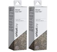Cricut Joy Smart Glitter Iron On | Multi | 48 cm (19 ft) | Heat Transfer Vinyl Roll (HTV) | for use with Cricut Joy (Pack of 2)
