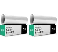 Cricut Joy Smart HTV Heat Transfer Vinyl | White | 1.8 m | HTV Heat Transfer Roll | Iron-On Vinyl for Fabric & T-Shirts | Compatible with All Cutting Machines (Pack of 2)