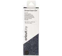 Cricut Joy Smart Glitter Iron On | Black | 48 cm (19 ft) | Heat Transfer Vinyl Roll (HTV) | For use with Cricut Joy, for Cricut Joy