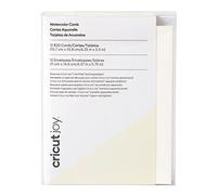 Cricut Joy Watercolour Cards | Ivory | 10.7cm x 13.9cm (Cricut Size R20) | 12-Pack | for use with Markers and Card Mat, 2009984, Off-White