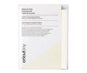 Cricut Joy Watercolour Cards | Ivory | 10.7cm x 13.9cm (Cricut Size R20) | 12-Pack | for use with Markers and Card Mat, 2009984, Off-White