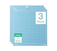 Cricut LightGrip Cutting Mats 12in x 12in, Reusable Cutting Mats for Crafts with Protective Film, Use with Printer Paper, Vellum, Light Cardstock & More for Cricut Explore & Maker (3 Count)