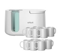 Cricut Mug Press Starter Kit - Includes Mug Heat Press & 12 Blank Ceramic Mugs (White, 12oz)