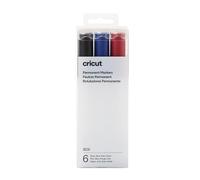 Cricut Permanent Markers 2.5 mm, Black/Blue/Red/Green (6 ct) - Compatible Venture
