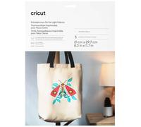 Cricut Printable Heat Transfer Vinyl | 5 Sheets | A4 | Waterproof HTV Iron-On Paper for Inkjet Printers | Compatible with Cricut | for Light Fabrics