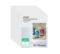 Cricut Printable Waterproof Sticker Set, Transparent, 8.5" x 11" (20)