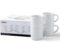 Cricut Stackable Blank Mugs | White | 300ml (10oz) | 4 x Infusible Ink Sublimat