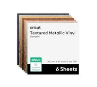 Cricut® Textured Metallic Permanent Vinyl - 6ft Luxe Sampler, 12in x 12in Sheets (6 Count)