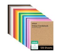 Cricut Value Cardstock Paper, Rainbow Sampler - 125 Sheets (8.5" x 11") - Compatible with Joy Xtra, Explore, & Maker Machines - Letter Size