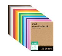 Cricut Value Cardstock Paper, Rainbow Sampler - 125 Sheets (8.5" x 11") - Compatible with Joy Xtra, Explore, & Maker Machines - Letter Size