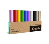 Cricut Vinyl Permanent | 10 x Self Adhesive Vinyl Rolls | 1.5m (5ft) | for use with All Cricut Cutting Machines, Rainbow Sampler