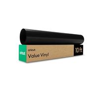 Cricut Value Vinyl | 30.5 cm x 3 m (12" x 10 ft) | Self Adhesive Permanent Vinyl for All Cricut Cutting Machines | Glossy Black