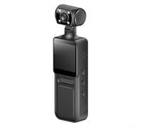 CRIDENG 4K Portable Body Camera with Audio Capture and Loop Recording, Featuring USB C Connectivity and Front/Back Lens Rotation for Use