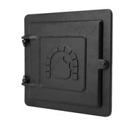 Criditpid Fireplace Cast Iron Chimney Clean Out Door, Prepared with Flanged Frame, 8 by 8 Inch, Black